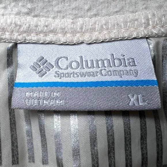 Columbia Quilted Fleece Hooded Vest Womens XL Cream Therma Coil Layering Outdoor - Picture 4 of 16